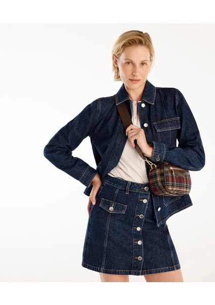 Normal Kesim Dikiş Detaylı Denim Ceket fiyatları