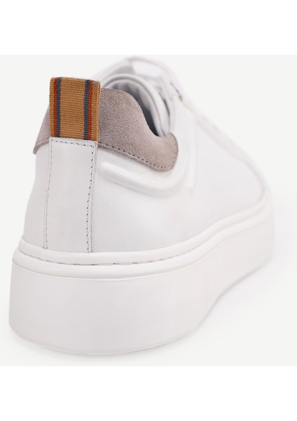 Silikon Kabartmanlı Deri Bağlı Sneakers modelleri