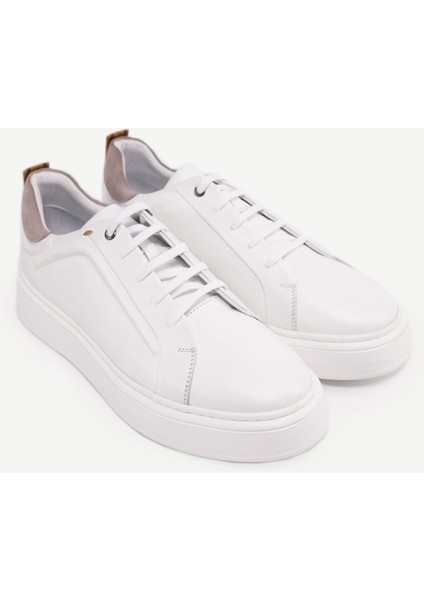 Silikon Kabartmanlı Deri Bağlı Sneakers fırsatları
