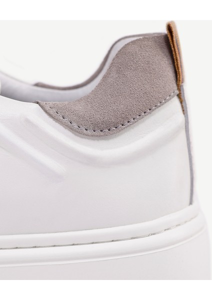 Silikon Kabartmanlı Deri Bağlı Sneakers indirimleri