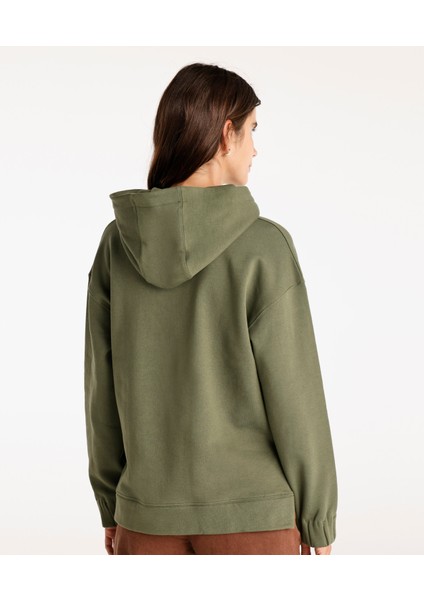 Yırtmaç ve Kol Ucu Lastik Detaylı Kapşonlu Sweatshirt fiyatları