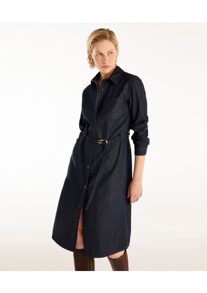 Kemer Detaylı Denim Elbise fiyatları