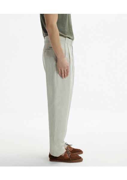 Tapered Fit Pile Detaylı Fileto Cepli Pantolon modelleri