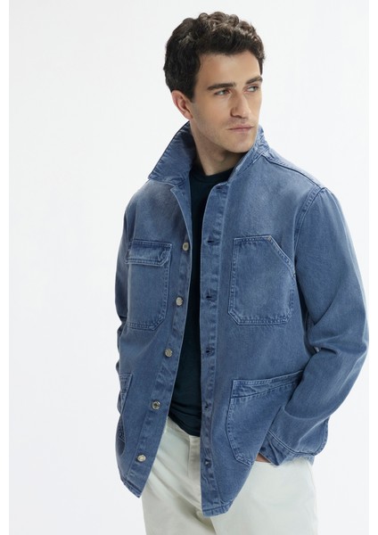 Non-Denim Gömlek Yaka Dört Cepli Düğmeli Ceket fiyatları