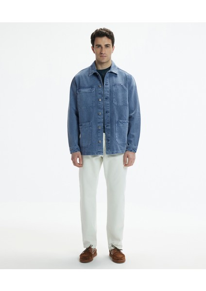 Non-Denim Gömlek Yaka Dört Cepli Düğmeli Ceket indirimleri