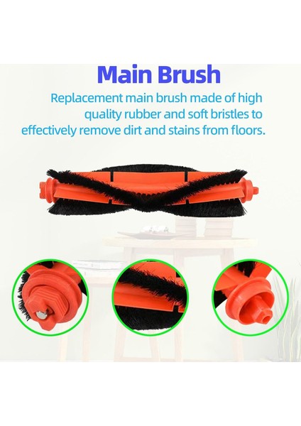 V8 Pro Robot Süpürge Ana Yan Fırça Filtre Paspas Bezi Yedek Aksesuar Seti (Yurt Dışından) fiyatları