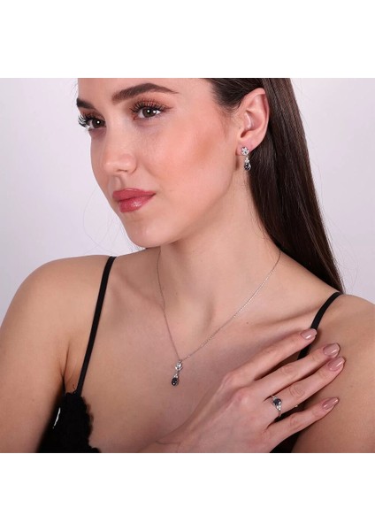925 Ayar Zirkon Taşlı Kadın Silver Set fiyatları