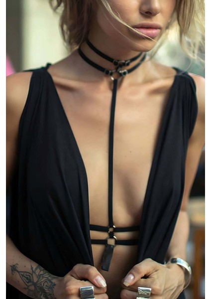 Bel Boyun Detaylı Harness - APFT373
