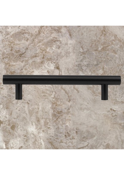 10 Adet Rosemary Mobilya Mutfak Çekmece Dolap Kapak Kulpu 128 mm Mat Siyah Metal Kulp (10 Adet)