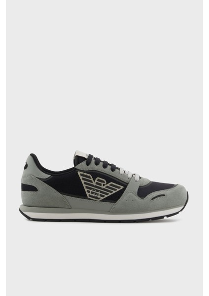 Logolu Süet Detaylı Sneaker Ayakkabı Erkek Ayakkabı X4X537 XN730 U549