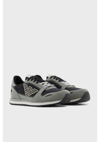 Logolu Süet Detaylı Sneaker Ayakkabı Erkek Ayakkabı X4X537 XN730 U549