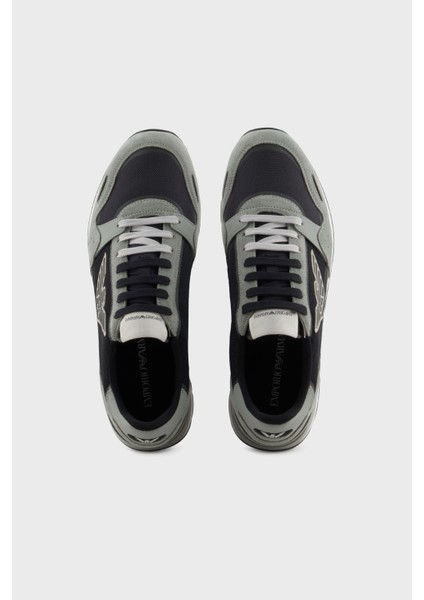 Logolu Süet Detaylı Sneaker Ayakkabı Erkek Ayakkabı X4X537 XN730 U549