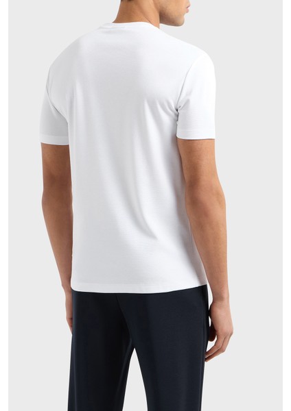 Streç Logolu Slim Fit Bisiklet Yaka T Shirt Erkek T Shirt 7M000301 AF13739 U0002 fiyatları