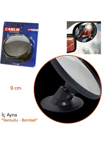 Iç Ayna Vantuzlu Yuvarlak Bombeli 9 cm BR0221186