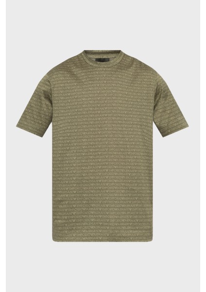 Jakarlı Logo Baskılı Regular Fit Bisiklet Yaka T Shirt Erkek T Shirt EM000787 AF12916 F7060