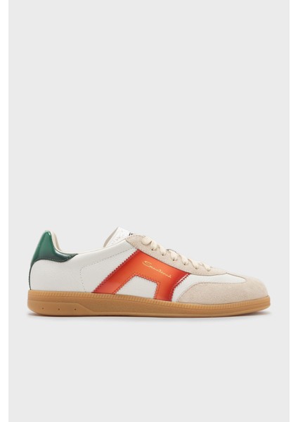 Logolu Deri Süet Detaylı Sneaker Ayakkabı Erkek Ayakkabı MBPL21965FARCNOCI70