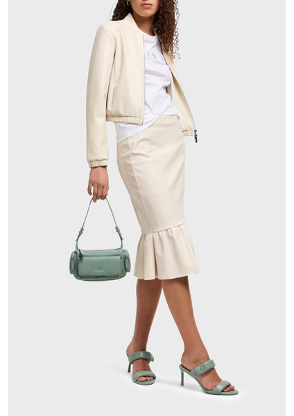 Armani Exchage Taşlı % 100 Pamuk Slim Fit Bisiklet Yaka T Shirt Bayan T Shirt XW000386 AF10354 U0002 modelleri