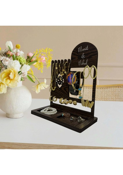 Kişiye Özel Ahşap Takı Organizeri Bileklik Kolye Askısı Bilezik Standı Takı Aksesuar Düzenleyici fiyatları