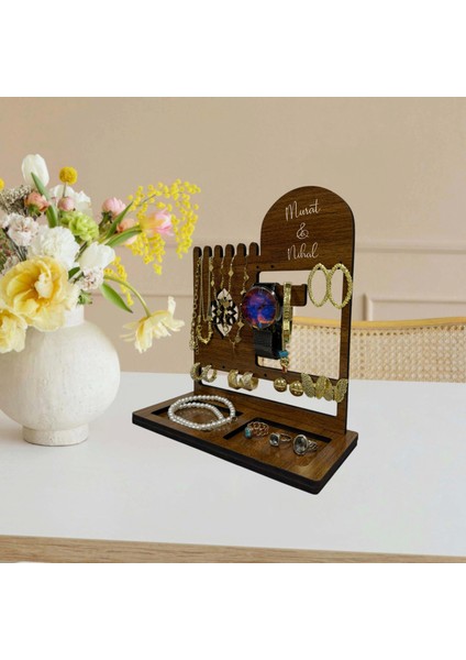 Kişiye Özel Ahşap Takı Organizeri Bileklik Kolye Askısı Bilezik Standı Takı Aksesuar Düzenleyici modelleri