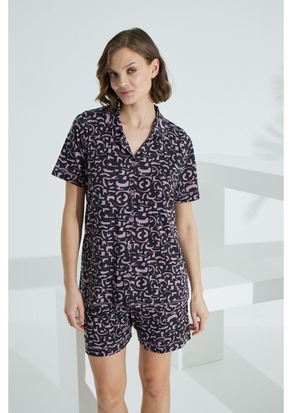 Bambu Kısa Kollu Yazlık Kadın Şort Takım 70003