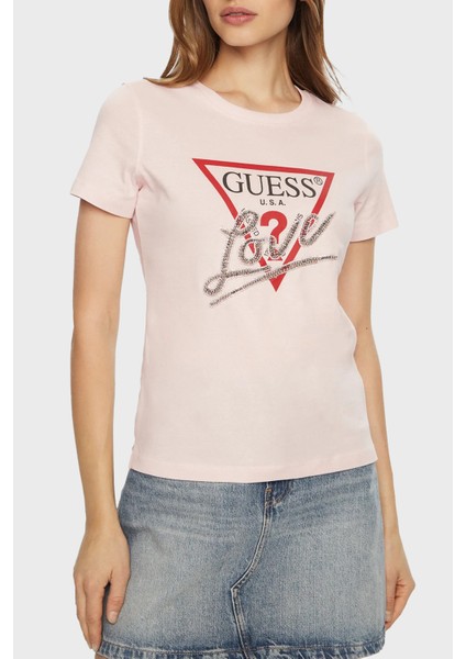 Ss Cn Triangle % 100 Pamuk Regular Fit Logolu T Shirt W5RI10I3Z14 Bayan T Shirt W5RI10 I3Z14 A60W