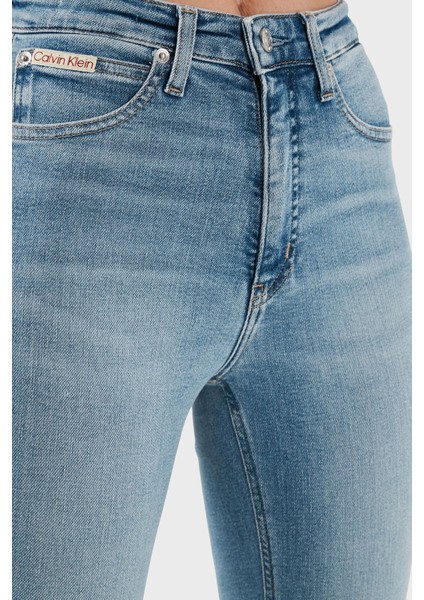 Streç Pamuklu Slim Fit Yüksek Bel Süper Dar Paça Jeans J20J2244861AA Bayan Kot Pantolon J20J224486 1AA