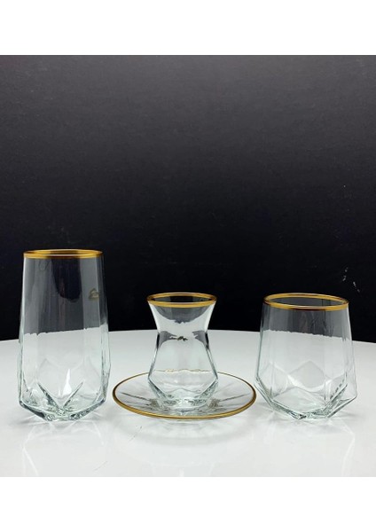 Alya Gold Yaldızlı 24 Parça Çay-Meşrubat Su Takımı fiyatları