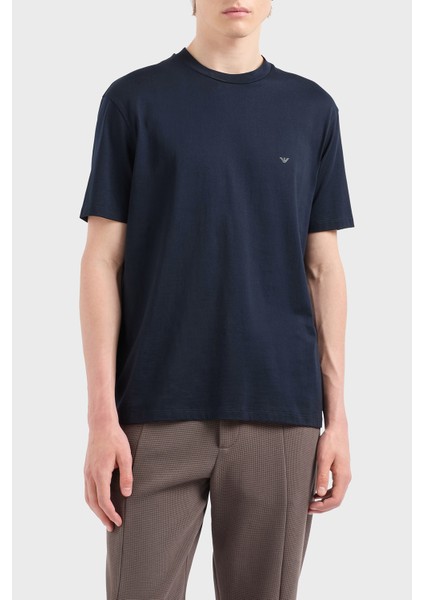 % 100 Pamuk Regular Fit Bisiklet Yaka T Shirt Erkek T Shirt EM000983 AF13669 UB118