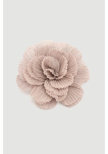 Tül Gül Broş - Pembe