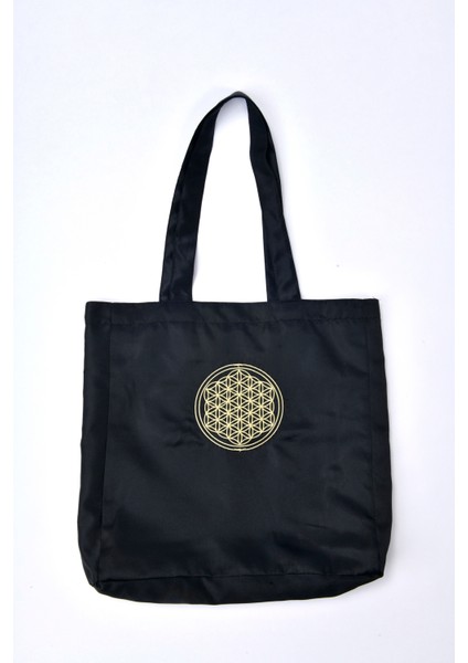 Yaşam çiçeği nakışlı siyah saten ici astarli kol cantasi fiyatları