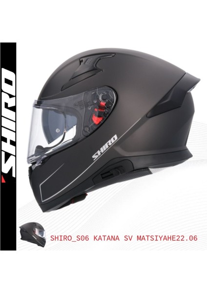 Shıro Kask Fullface Katana M.c Sv(Gözlüklü) Mat Siyah L 5960