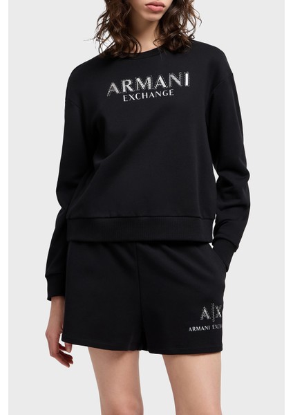 Taşlı Logo % 100 Pamuk Regular Fit Sweat Bayan Sweat XW000159 AF11851 UC001