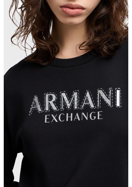 Taşlı Logo % 100 Pamuk Regular Fit Sweat Bayan Sweat XW000159 AF11851 UC001