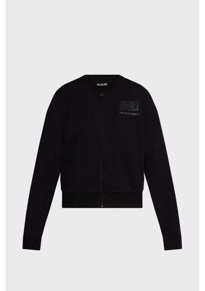 Logolu Streç Pamuklu Regular Fit Kolej Yaka Sweat Bayan Sweat 7W000178 AF12473 UC001