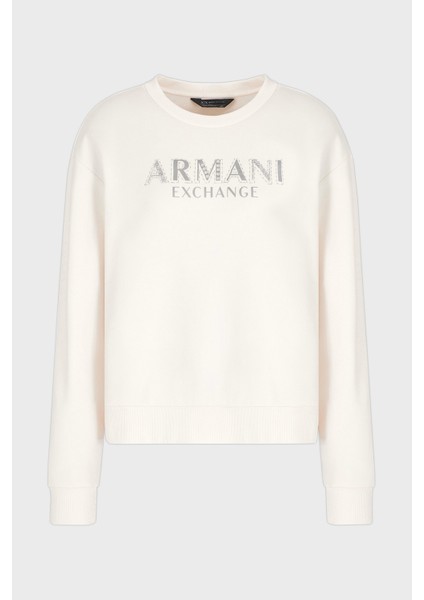 Taşlı Logo % 100 Pamuk Regular Fit Sweat Bayan Sweat XW000159 AF11851 U1003