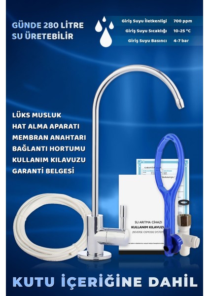 13 Aşamalı Çelik Tanklı Su Arıtma Cihazı (SDNP13-M-S) modelleri