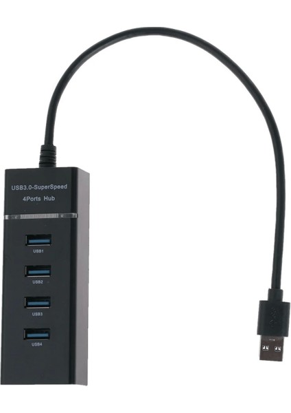 Çok Amaçlı 4 Port Girişli Güçlü USB 3.0 Port Çoklayıcı Adaptör Switch Splitter Hub 1.2m Kablo ( Lisinya )
