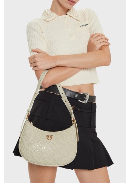 Logolu Hakiki Deri Ayarlanabilir Omuz Askılı Çanta Bayan Çanta 102790 A1YB Z14Q fiyatları