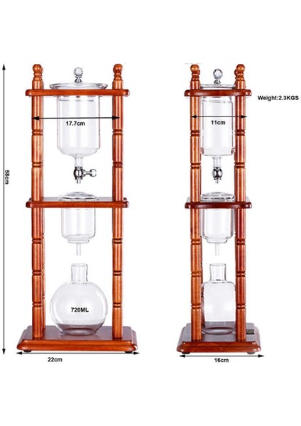 Soğuk Kahve Demleme Standı 720 ml - Kahverengi Skk-72