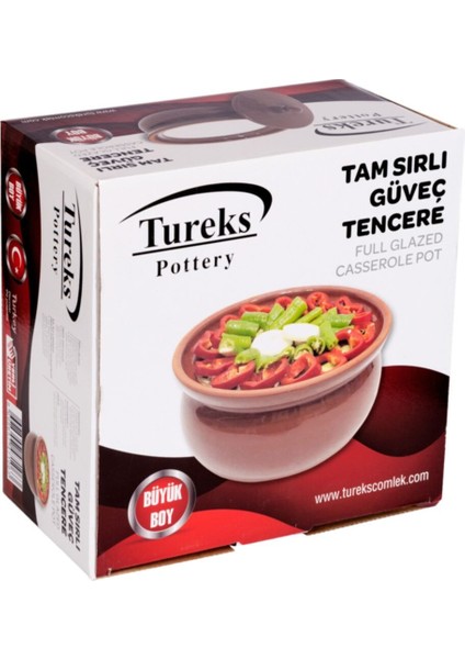 %100 Doğal Tam Sırlı Battal Boy Tencere