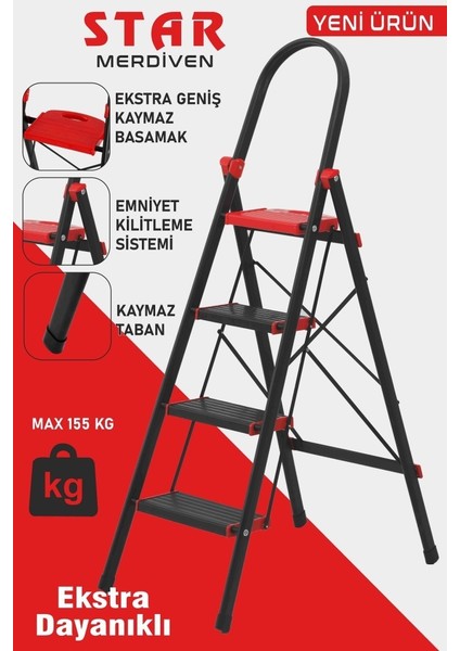 4 Basamaklı Star Geniş Basamakli Merdiven
