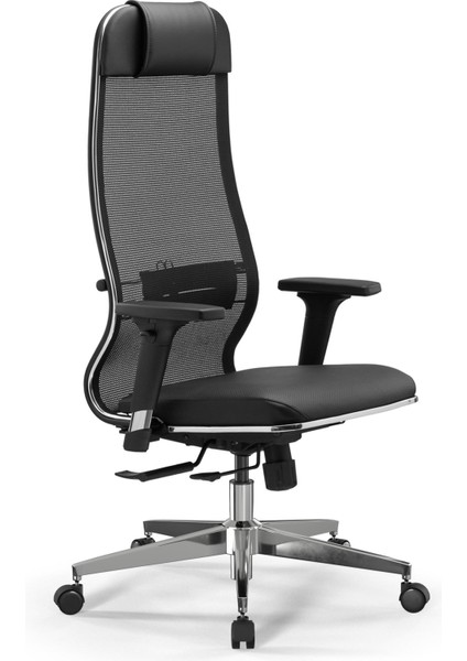 Synchrosit 10 Ergonomik Deri ve Fileli Ofis - Yönetici Koltuğu / Çalışma Sandalyesi - 1D1.D.1.333 Siyah