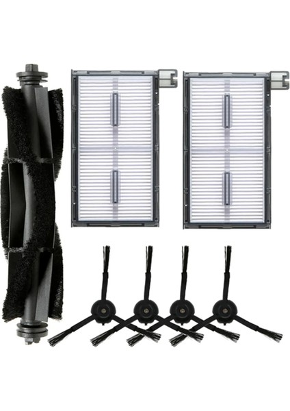 X8 Pro / Robot Süpürge Için 7 Adet Yedek Kit Ana Fırça Yan Fırçalar Filtreler Temizleme Parçaları (Yurt Dışından)