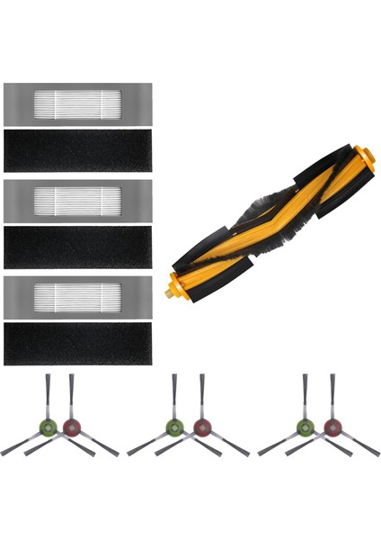 Ozmo T8, T8+ Vakum Robotu Yedek Parçaları Ana Yan Fırça Filtre Aksesuarları (Yurt Dışından)