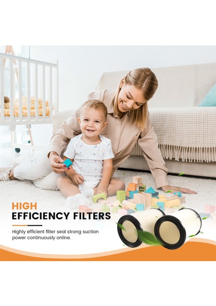 VF4000 5-20 Galon ve Daha Büyük Elektrikli Süpürge Için Yedek Filtre (2 Paket) (Yurt Dışından)