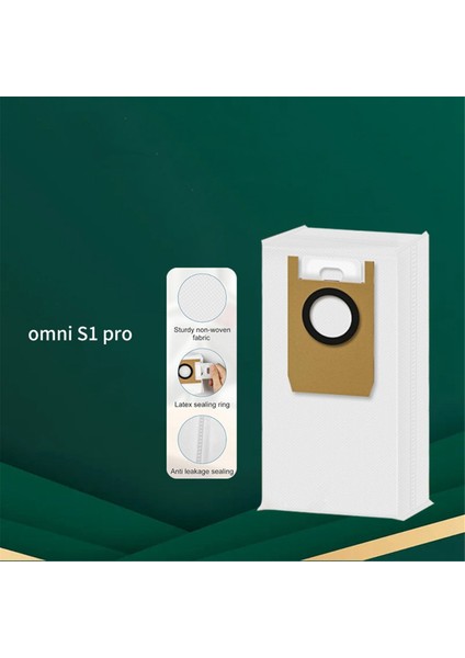 Omni S1 Pro Robot Süpürge Aksesuarları Için 10 Adet Yedek Toz Torbası Dokumasız Çöp Torbası (Yurt Dışından)