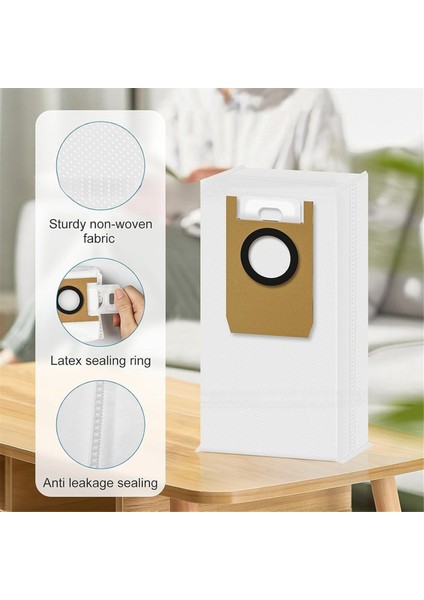Omni S1 Pro Robot Süpürge Aksesuarları Için 10 Adet Yedek Toz Torbası Dokumasız Çöp Torbası (Yurt Dışından)