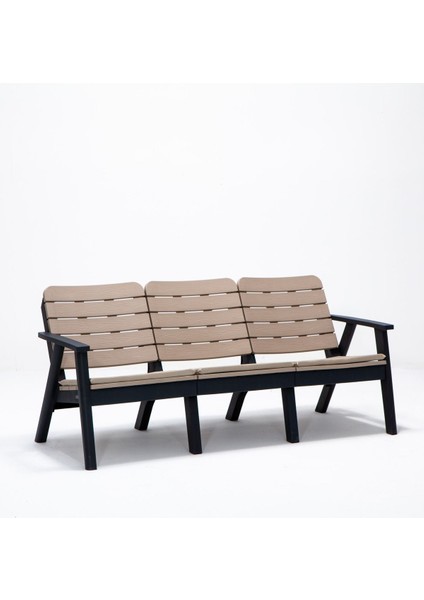 Sera Minderli Üçlü Koltuk/ Bahçe - Balkon - Teras Mobilyası