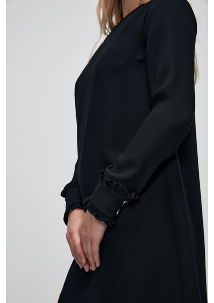 Yuvarlak Yaka Elbise Siyah 124L8653000 modelleri