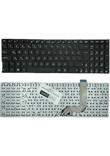 Asus ile Vivobook 15 X542U, 15 X542UA, 15 X542UAP, 15 X542UAR Notebook Klavye Siyah Tr